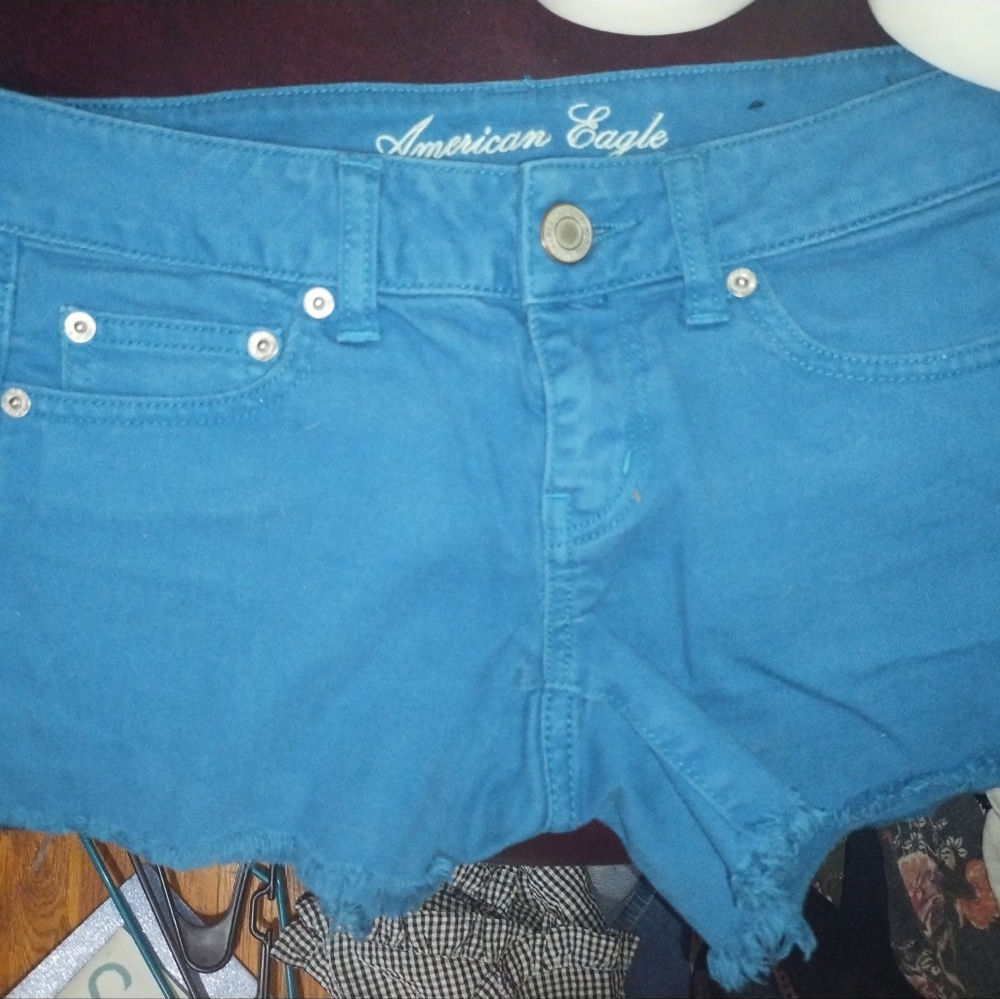 American Eagle Teal Denim Shorts Sz. 4